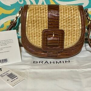 Brahmin Briar Caramel Jardiam Crossbody/Shoulder Bag Mint Condition